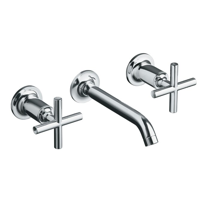 ER Purist Polished Chrome Wall-mount 2-Handle WaterSense Bathroom Sink Faucet