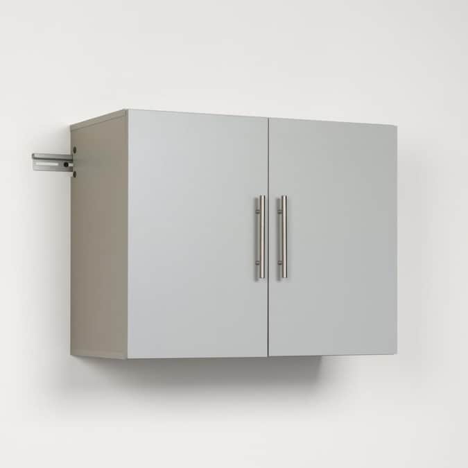 Prepac HangUps 30-in W x 24-in H x 16-in D Wall-mounted Composite Wood Garage Cabinet in Gray