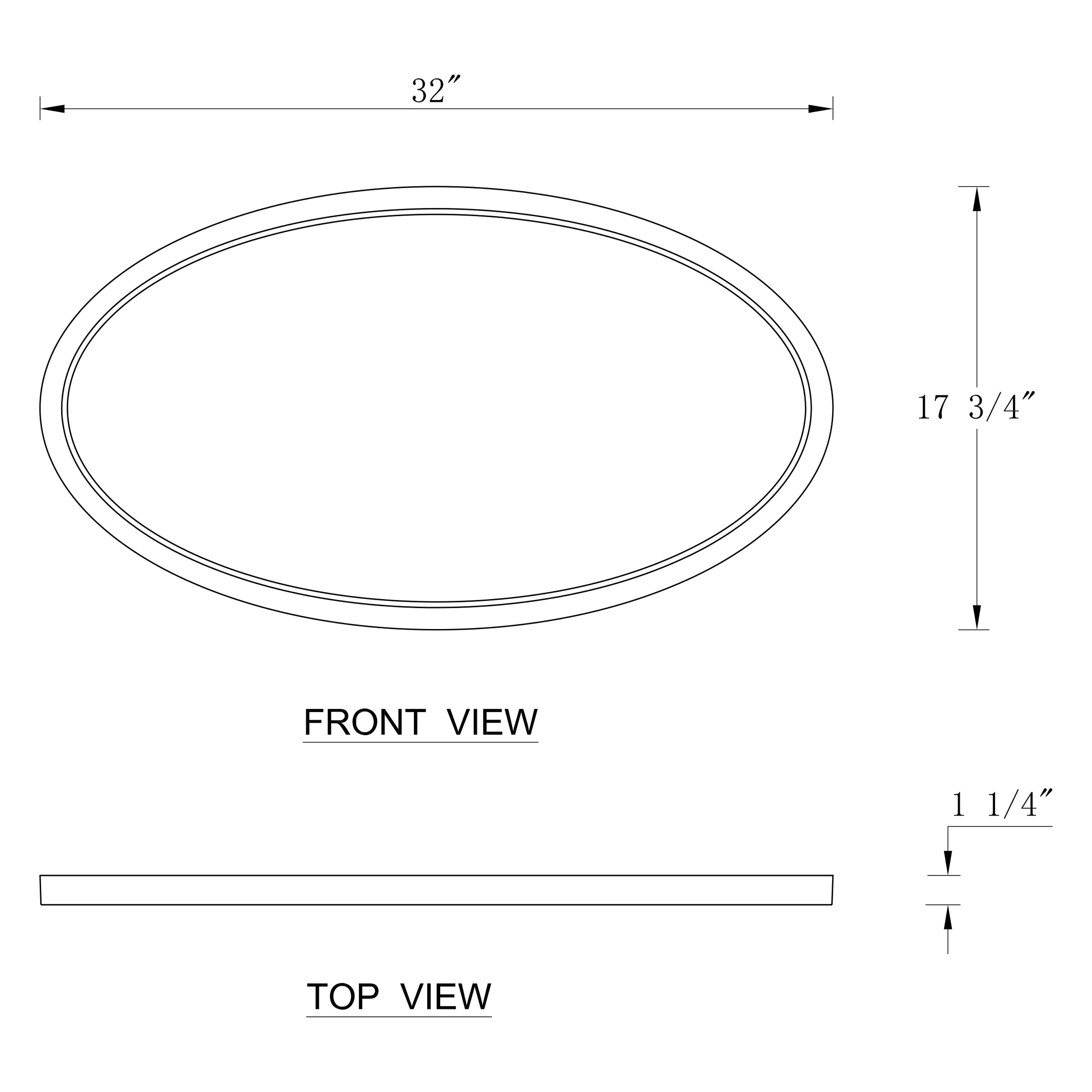 1 -Light 32-in White Integrated LED Flush Mount Light - Image 4
