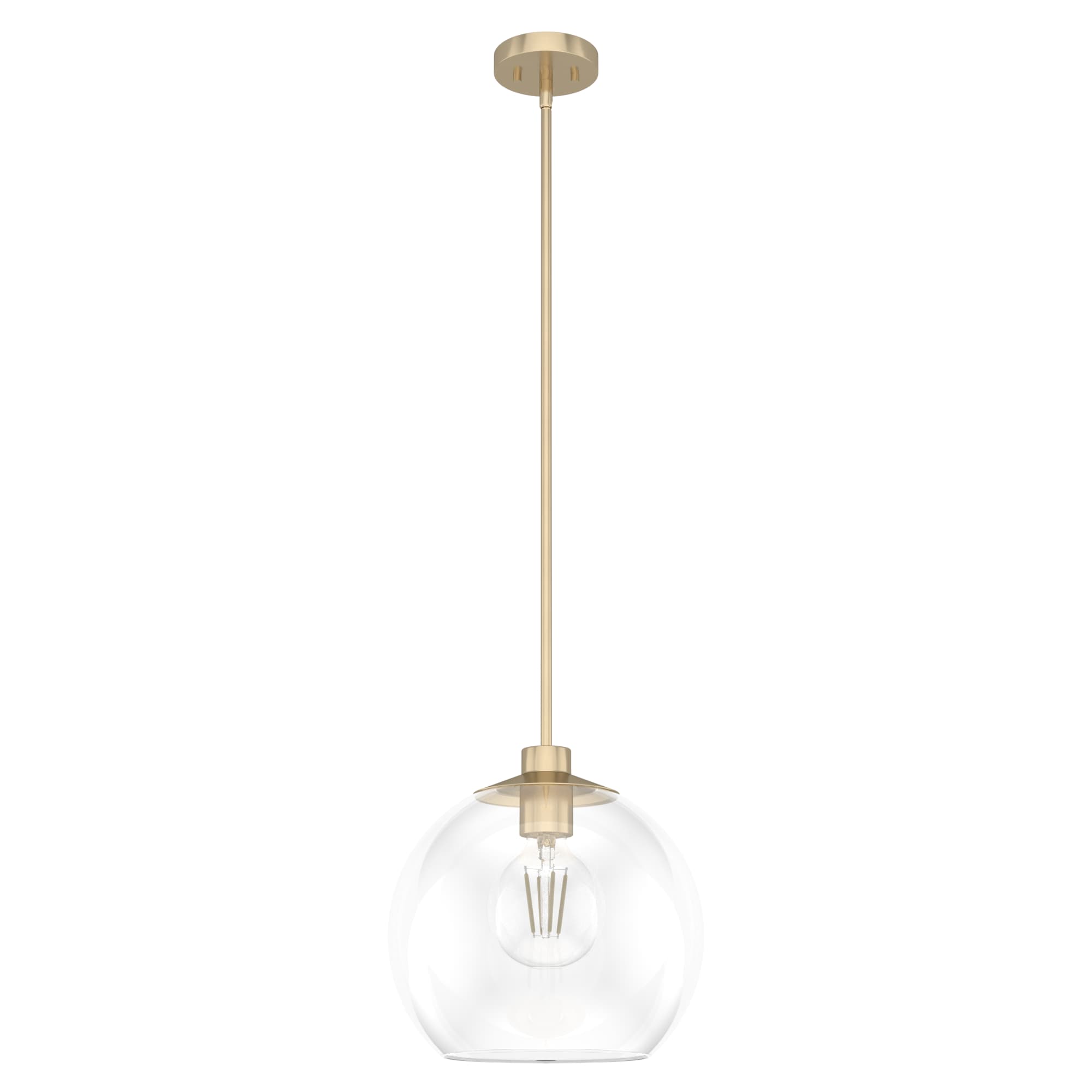 Xidane 1 -Light Alturas Gold Mid-century Clear glass Globe Medium Hanging Kitchen island light