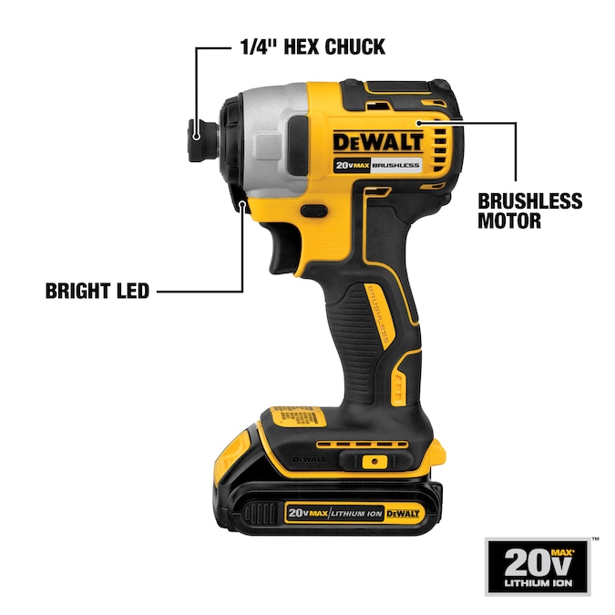 DEWALT 2-Tool 20-Volt Brushless Power Tool Combo Kit with Soft Case (2-Batteries and charger Included) - Image 5