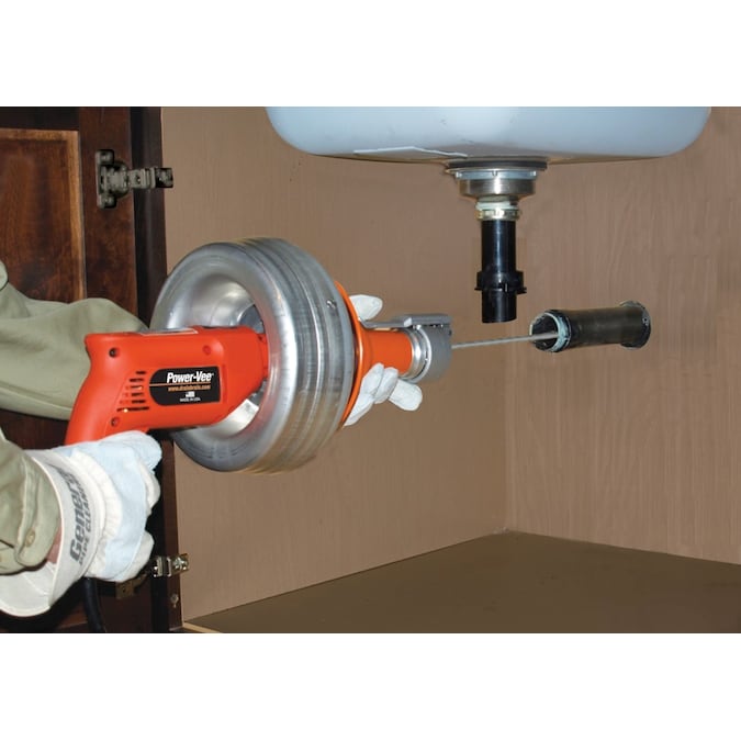 General Pipe Cleaners Power-Vee Electric Drain Opener With Case - Metal Drain Snake for 1.25-in to 3-in Pipes, Automatic Feed, Quick-Change Cartridge - Image 5