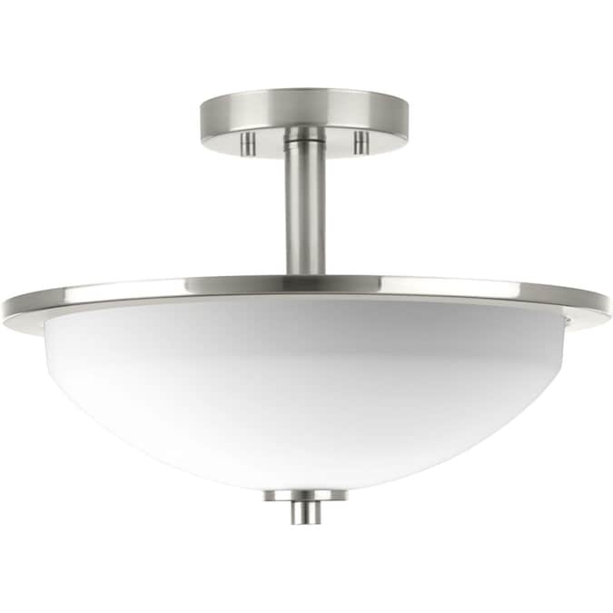 Progress Lighting Replay 2-Light Brushed Nickel Semi Flush Mount Light - Image 2