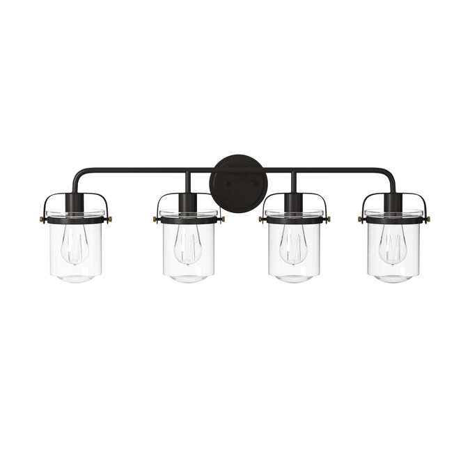 Designers Fountain Jaxon 33-in 4-Light Oil-Rubbed Bronze Transitional Vanity Light