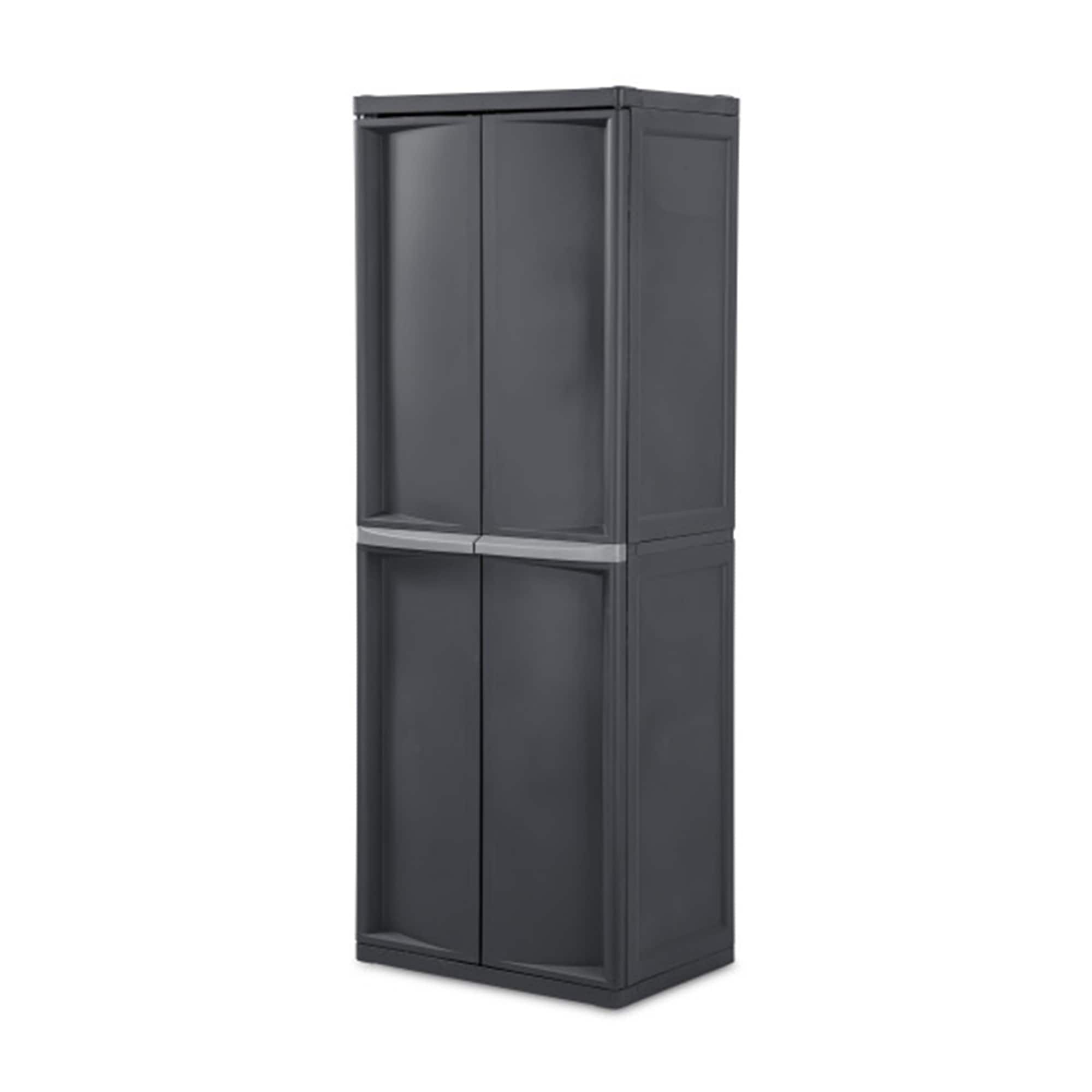 25.6-Inches W x 18.9-Inches H Plastic Gray Freestanding Utility Storage Cabinet