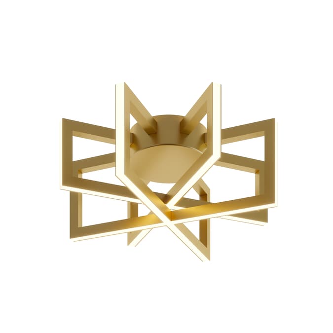 AFX Cass 1-Light 14-in Gold LED Flush Mount Light