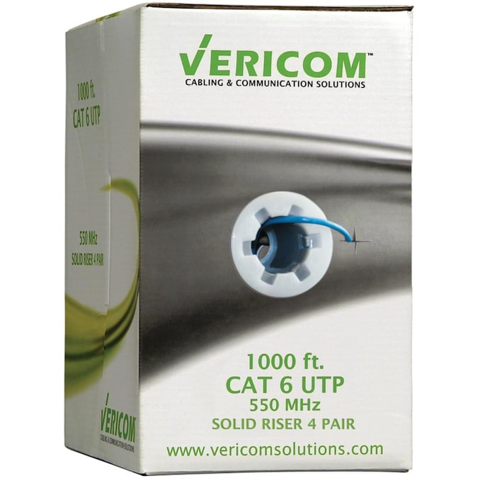 Vericom 1000-ft Cat 6 Blue Ethernet Cable Pull Box - Image 2