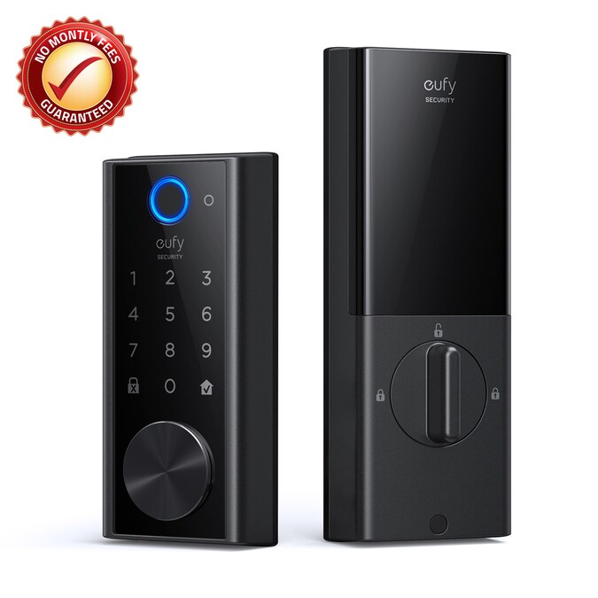 eufy Security Fingerprint Smart Lock Black Smart Lock Electronic Deadbolt with Wifi Bluetooth Fingerprint Touchscreen Keypad