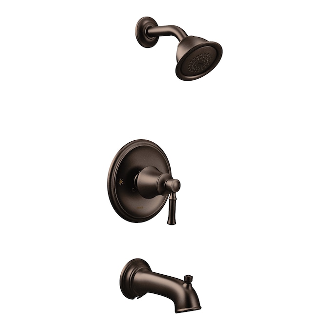 Moen Dartmoor Oil-Rubbed Bronze 1-handle Single Function Round Bathtub and Shower Faucet