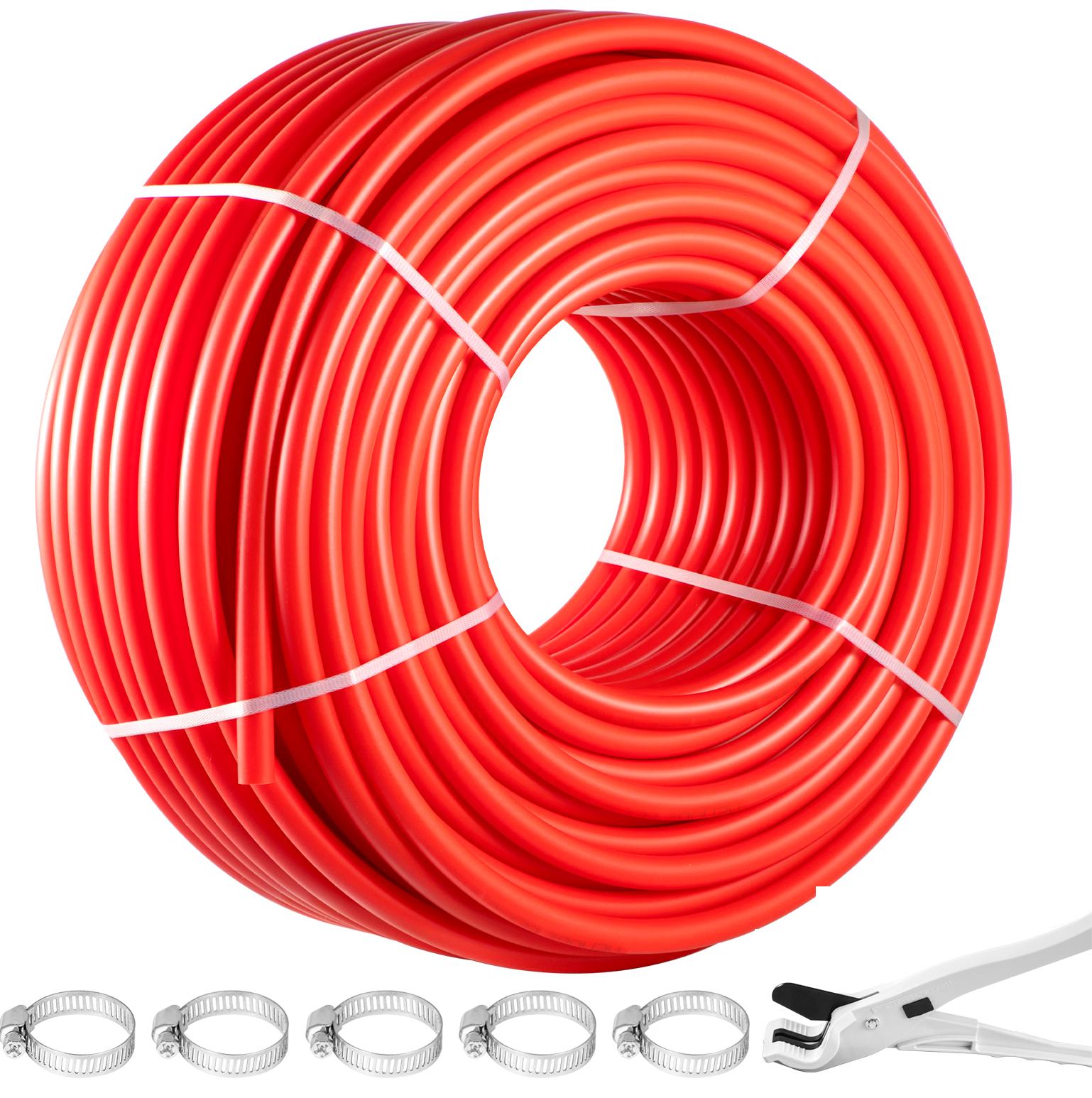 Pex Pipe, 1-in X 500 Ft Pex Tubing, Non Oxygen Barrier Red Pex-b Pipe, Flexible Pex Water Line For Rv Sewer Hose, Plumbing, Radiant Heating