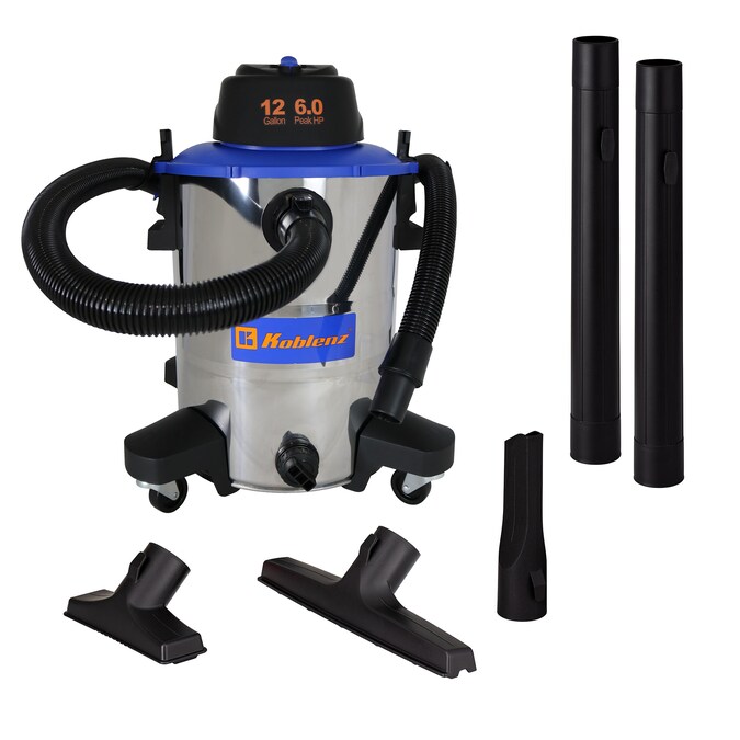 Koblenz 12-Gallons 6-HP Corded Wet/Dry Shop Vacuum with Accessories Included