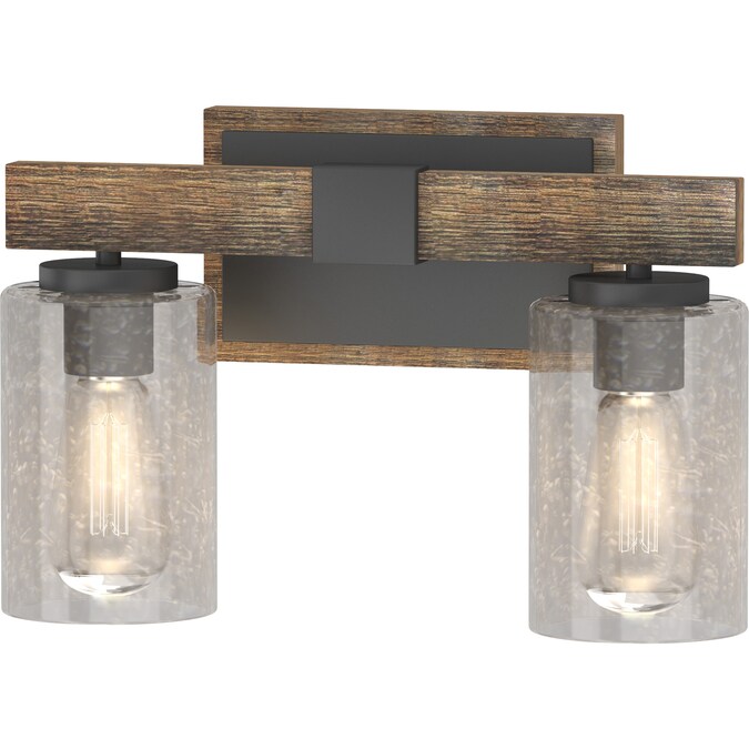 Volume Lighting 14.75-in 2-Light Satin Black Farmhouse Vanity Light - Image 4