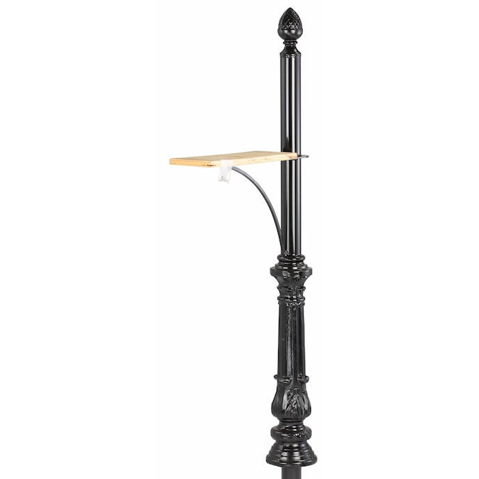 Vandalet Mailbox Co 5-ft Steel Mailbox Post with Mounting Board, Gloss Black Finish