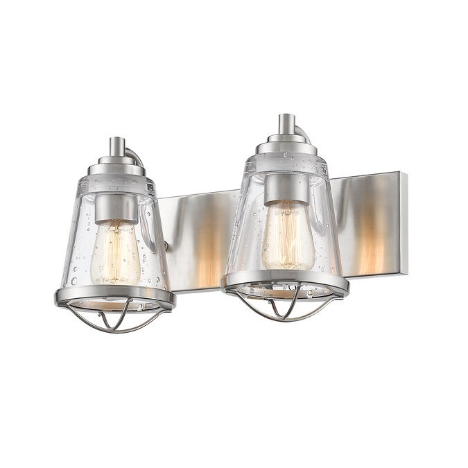 Z-Lite Mariner 16-in 2-Light Brushed Nickel Coastal Vanity Light