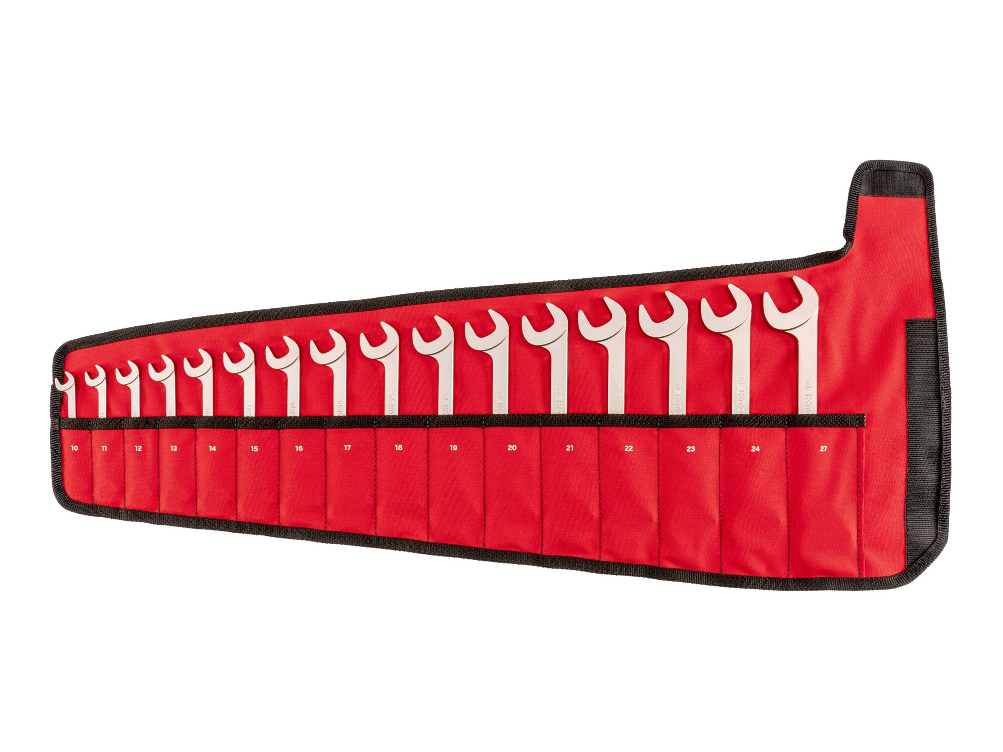 16 -Piece Set Metric Angle Open end Wrench Includes Soft Case