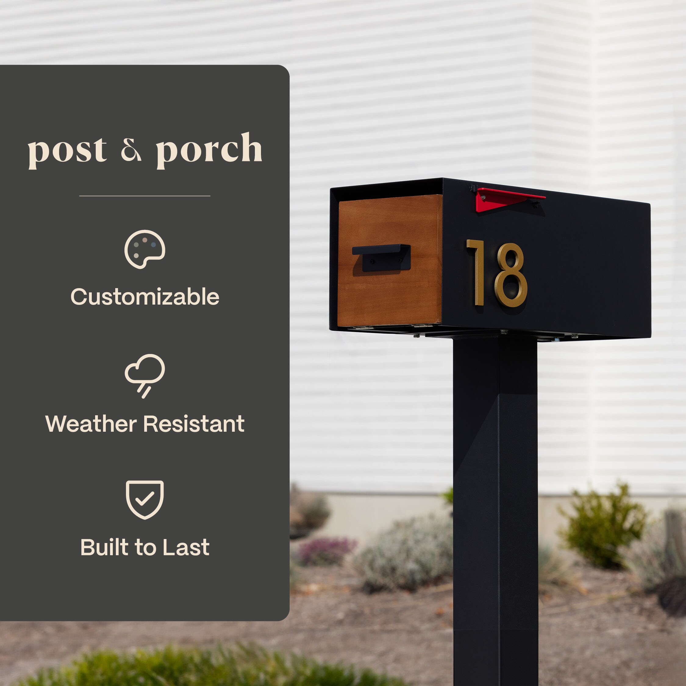 Post-Mounted Mailboxes 4 x 4 White Steel - Image 5
