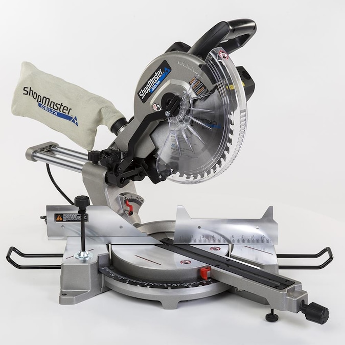 DELTA ShopMaster 12-in 15-Amp Single Bevel Sliding Compound Corded Miter Saw with Laser Guide