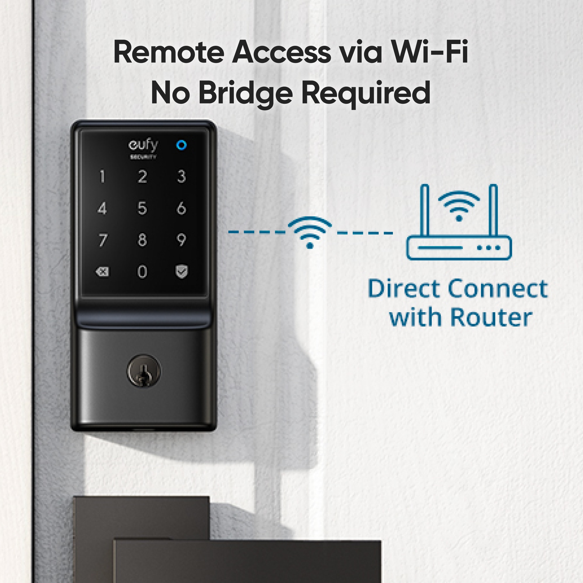 C210 Smart Lock Black Smart Lock Electronic Deadbolt with Wifi Keypad - Image 4