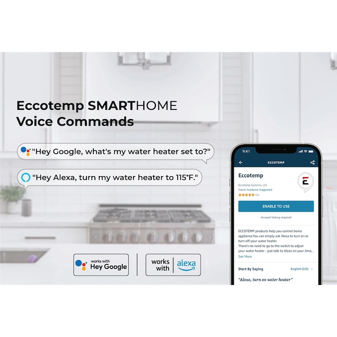 Eccotemp SmartHome Mini Tank 2.5-Gallons Wall-mounted Compact 5-year Limited Warranty 1440-Watt 1 Element Point Of Use Smart Electric Water Heater - Image 9