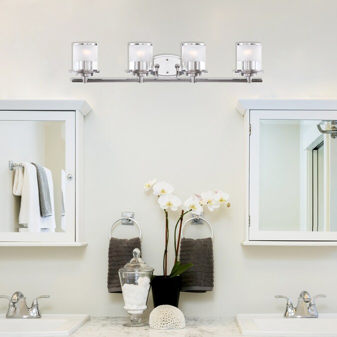 Designers Fountain Essence 32.25-in 4-Light Chrome Modern/Contemporary Vanity Light