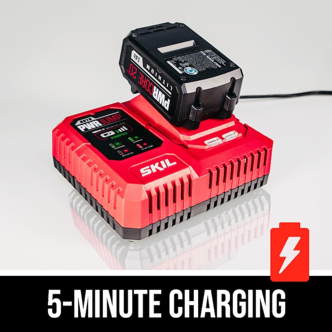 SKIL PWR CORE 20 4.5-in 20-volt Sliding Switch Brushless Cordless Angle Grinder (Charger Included and 1-Battery) - Image 4