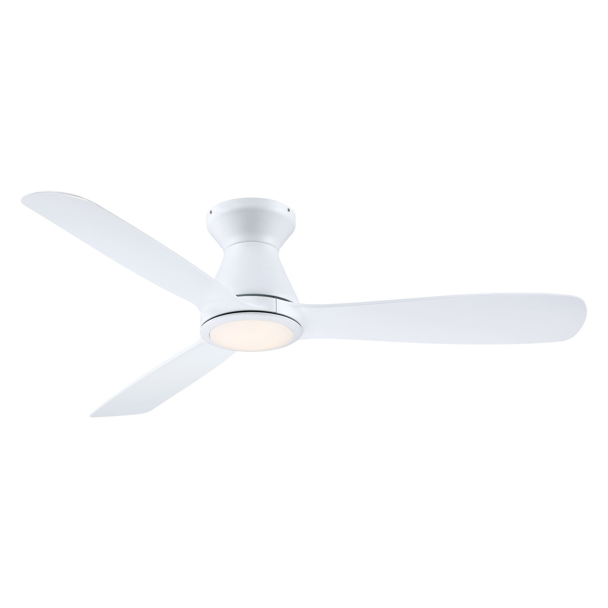 52-in Flush Mount White with White Blades Chandelier Ceiling Fan With Light - Remote Included ( 3 -Blade ) - Image 9