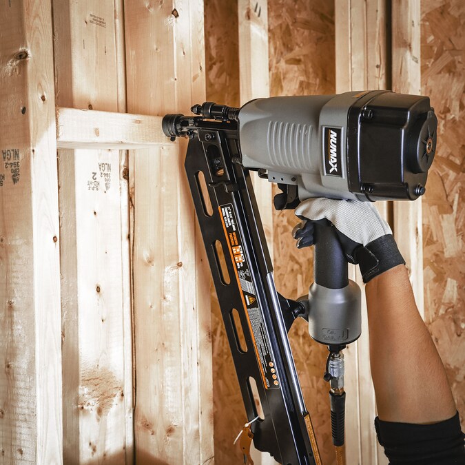 Numax Full Round Head 3-1/2-in 21-Degree Corded Pneumatic Framing Nailer - Image 9