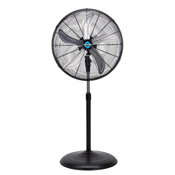 Tornado Fans 20-in 120-Volt 3-Speed High Velocity Indoor Black Oscillating Pedestal Fan
