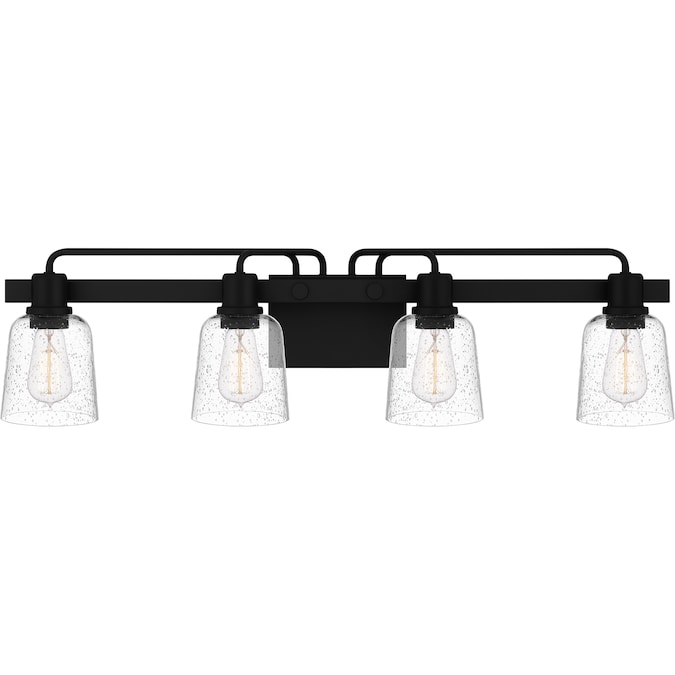 Quoizel Lydia 34-in 4-Light Matte Black Modern/Contemporary Vanity Light