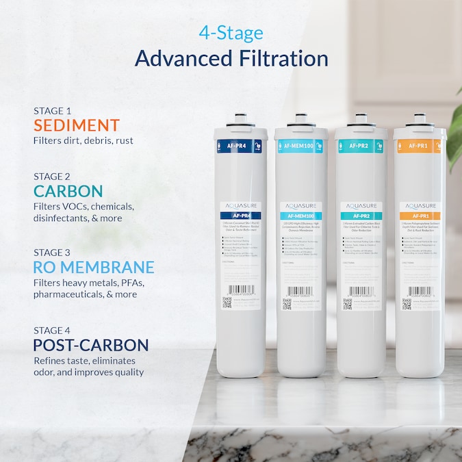 AQUASURE Premier 4-stage Multi-method Reverse Osmosis Filtration System - Image 4