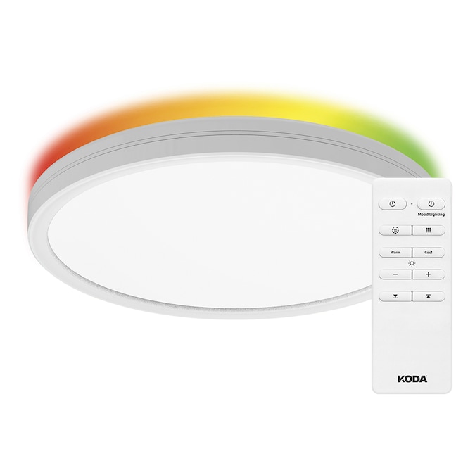 KODA 1-Light 12-in White LED Flush Mount Light ENERGY STAR