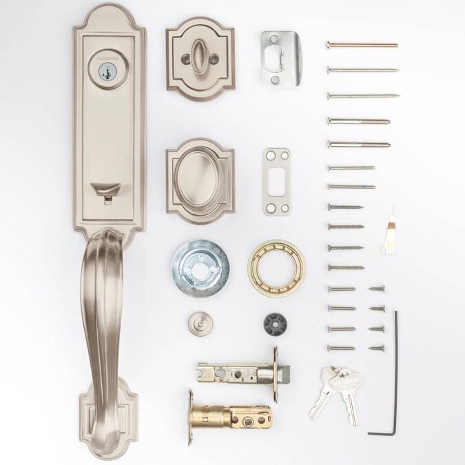 Baldwin Prestige Series Avendale Satin Nickel Single-Cylinder Deadbolt Keyed Entry Door Handleset Knob Smartkey - Image 5