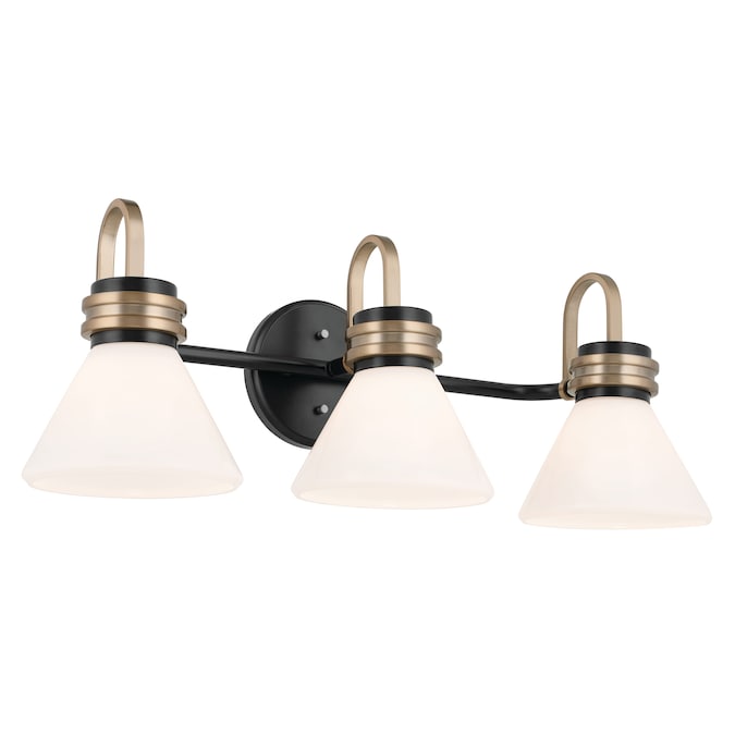 Kichler Farum 26-in 3-Light Black Modern/Contemporary Vanity Light