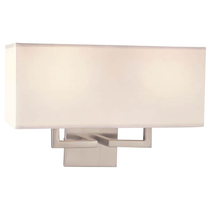 George Kovacs 16-in W 2-Light Brushed Nickel Modern/Contemporary Incandescent Wall Sconce