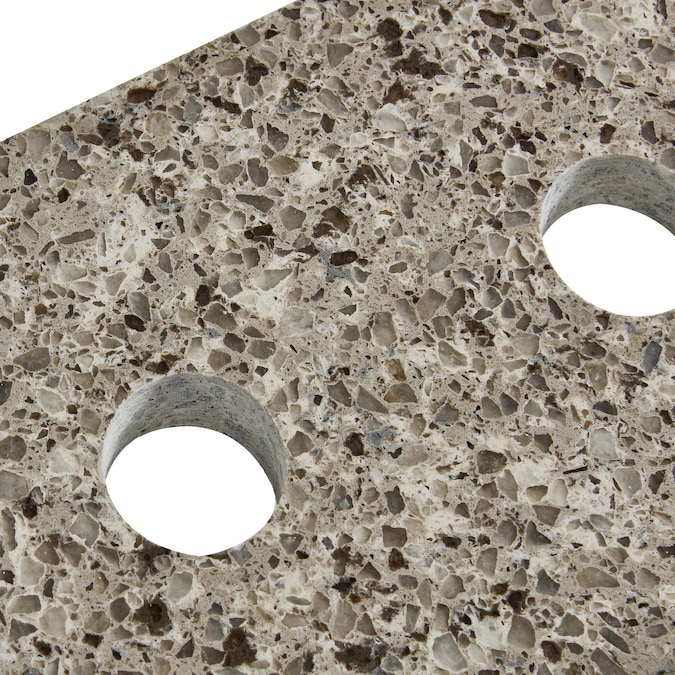 Bestview Castle Rock 31-in x 22-in Brown/Polished Quartz Undermount Single Sink Bathroom Vanity Top - Image 4