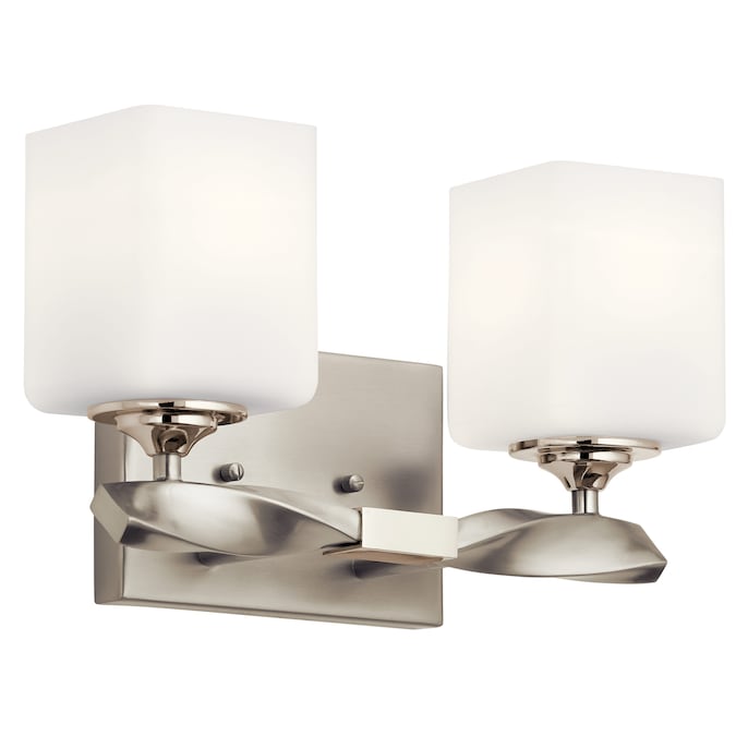 Kichler Marette 13.5-in 2-Light Brushed Nickel Modern/Contemporary Vanity Light