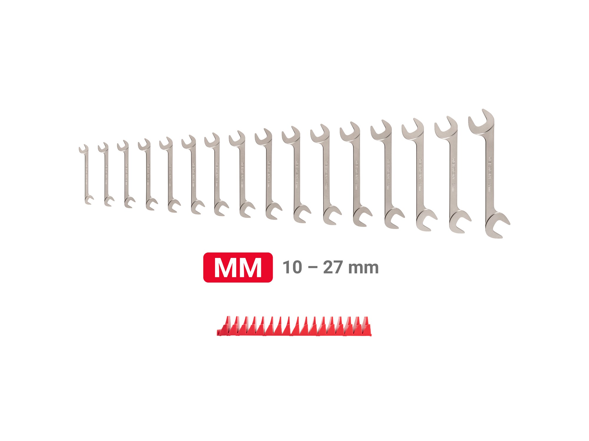16 -Piece Set Metric Angle Open end Wrench Includes Hard Case - Image 2