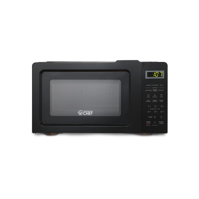 Commercial Chef 0.7-cu ft Small 700-Watt Countertop Microwave (Black)