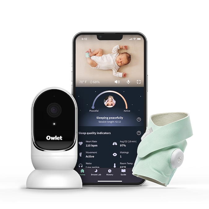 Owlet Dream Duo Baby Monitor, Dream Sock with Hd 1080P Wifi Camera