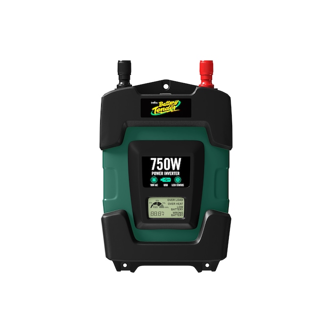 Battery Tender 750W Power Inverter with Low Voltage Battery Cut Off, ETL Safety Listed, LCD Screen, 2 AC Outlets, 2 USB Ports