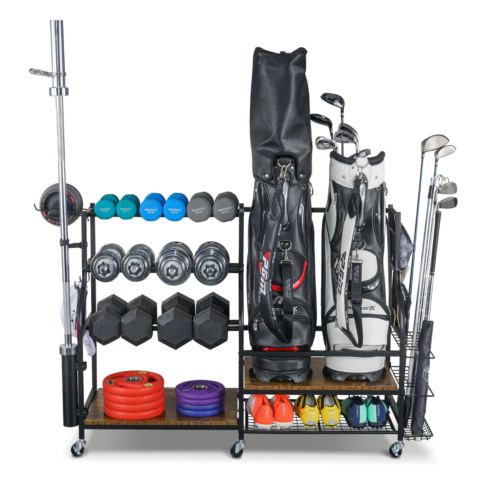 63-Inches W x 36.42-Inches H x 15.75-Inches D 7 -Cabinets Steel BLACK Garage Storage System