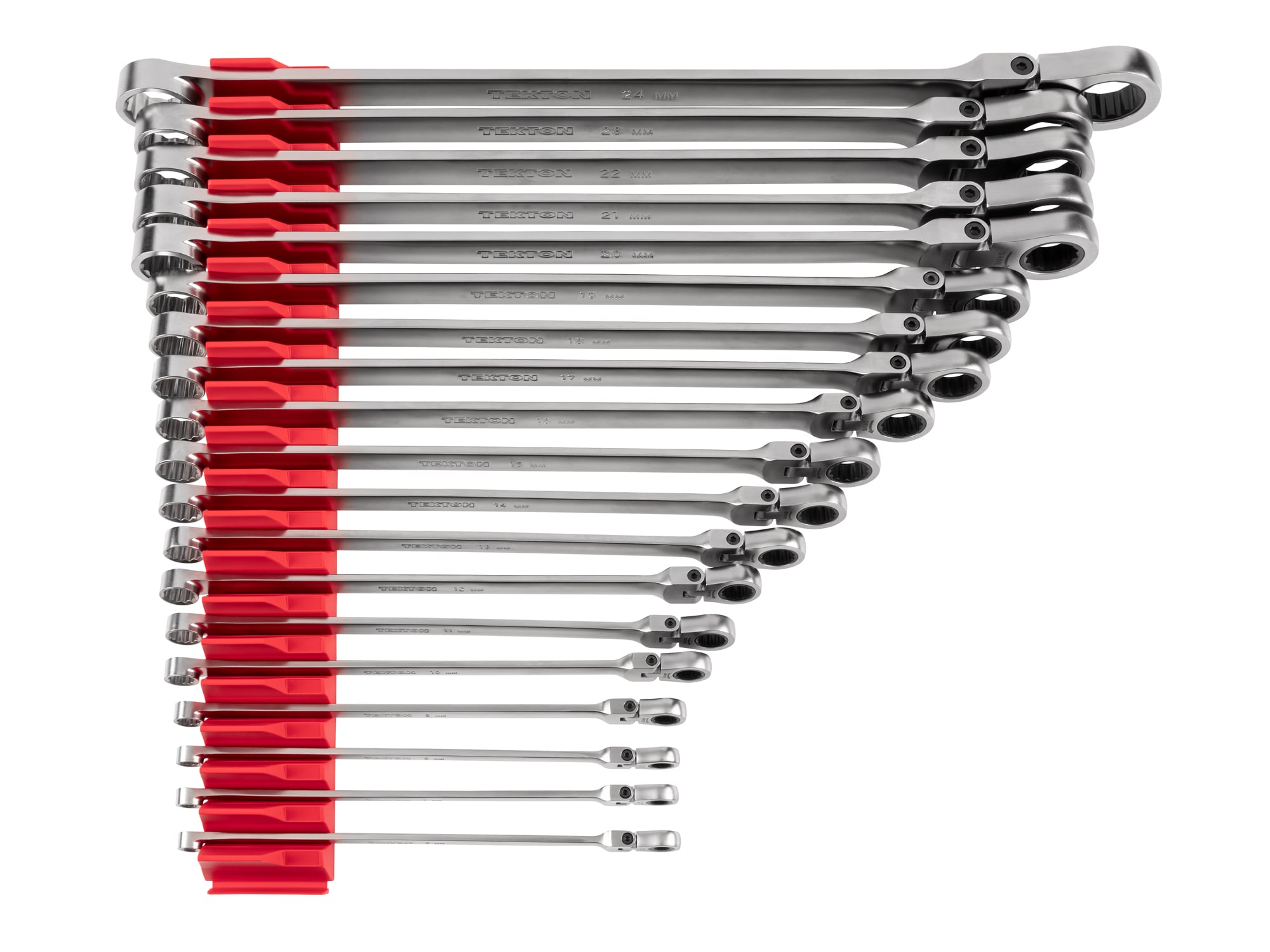 19 -Piece Set Metric Flexible Head Ratchet Wrench