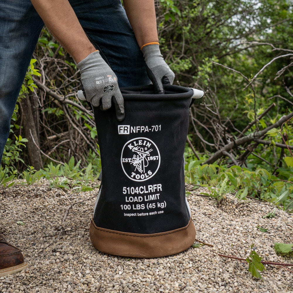 Canvas Bucket, Flame-Resistant, Top Closing, 12-Inch - Image 5