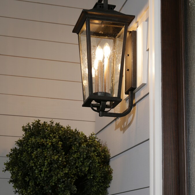 allen + roth Prospect Hill 7-in W 3-Light Pewter Transitional LED Wall Sconce - Image 8