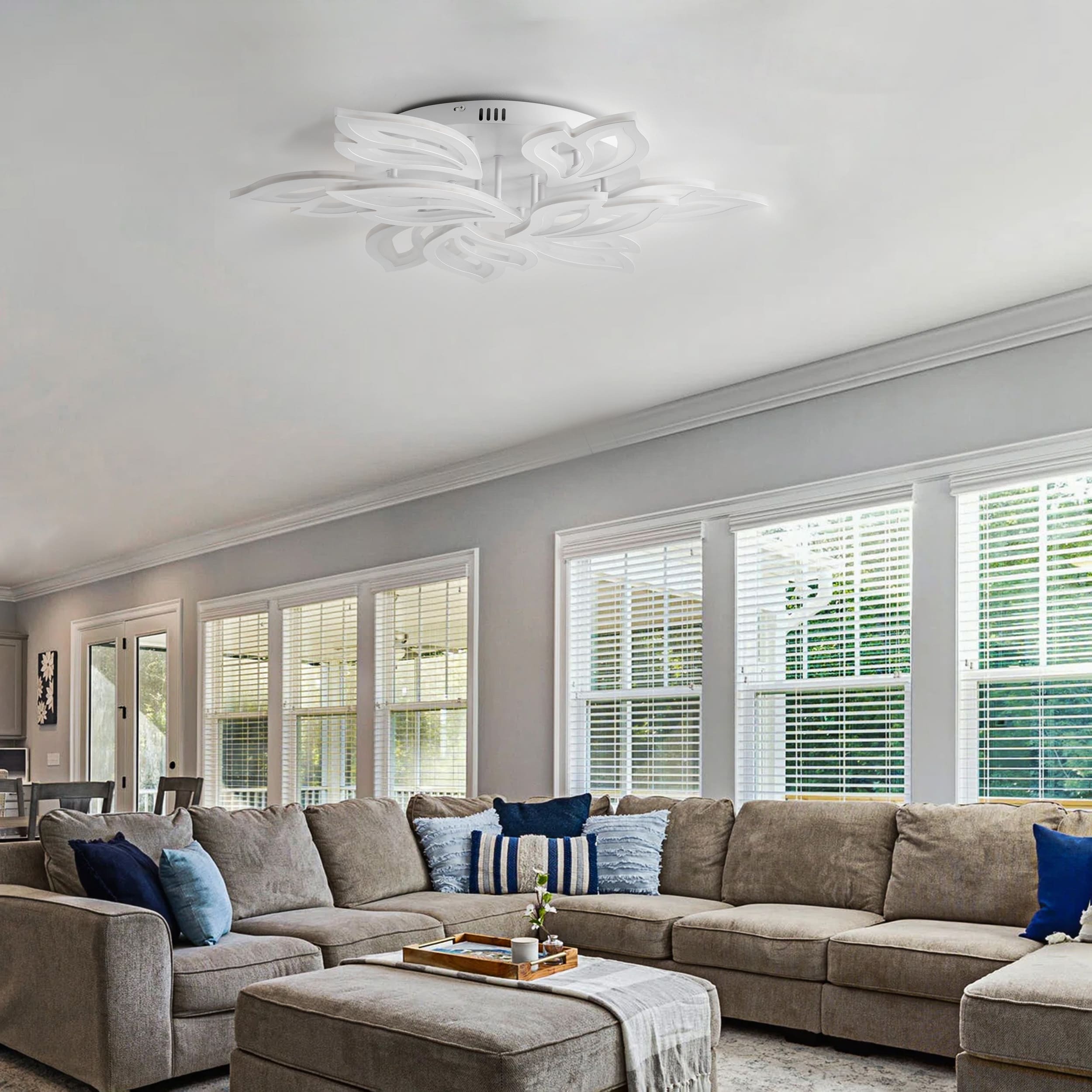 1 -Light 29.72-in White Integrated LED Flush Mount Light - Image 5