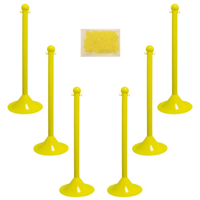 Mr. Chain Yellow Light Duty Stanchion and Chain Kit