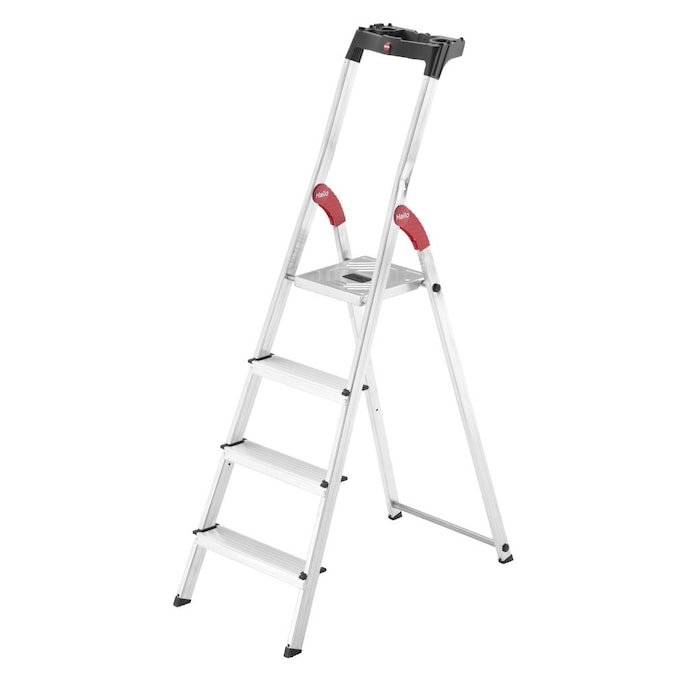 Hailo L60 5.28-ft Aluminum Type 2- 225-lb Load Capacity Platform Step Ladder