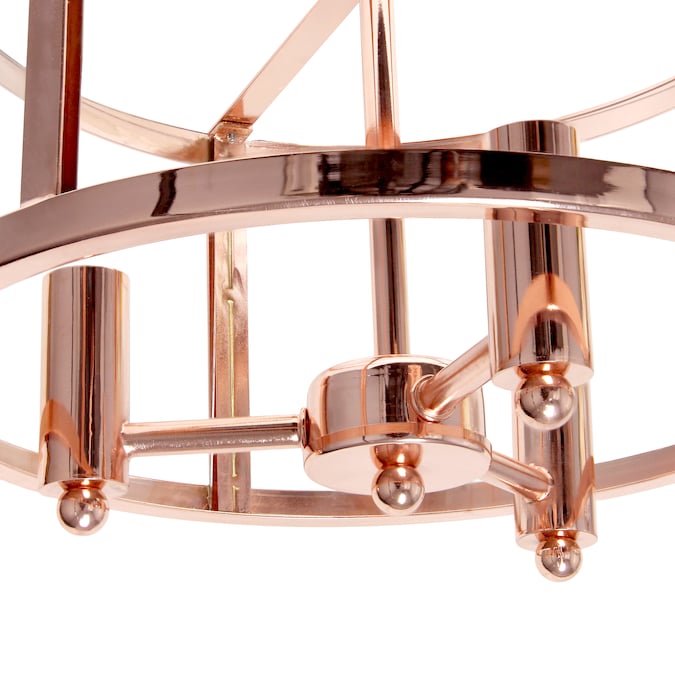 Lalia Home Classix 3-Light Polished Copper Semi mount light - Image 6
