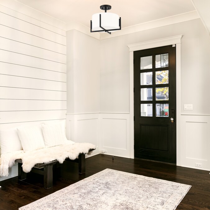 Designers Fountain Cambria 2-Light 14.25-in Matte Black Semi mount light