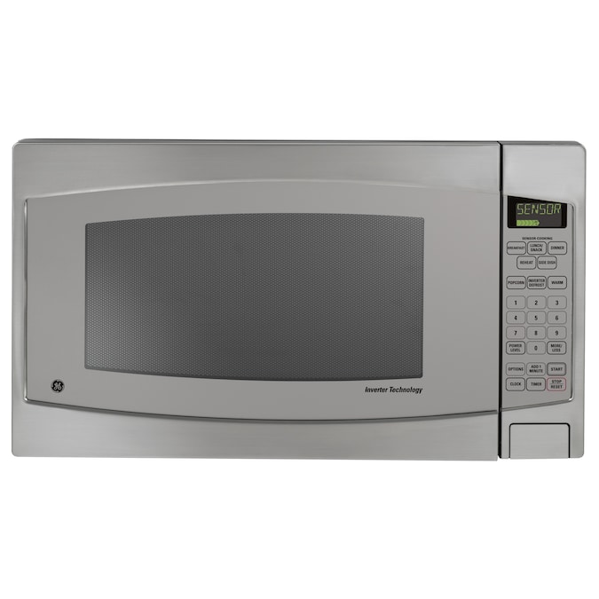 GE 2.2-cu ft Large 1200-Watt Sensor Cooking Controls Countertop Microwave (Stainless Steel)